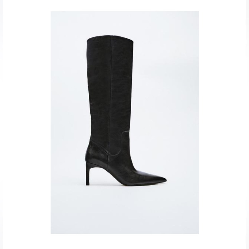 ZARA Knee High Leather Boots